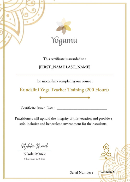 200 HR Kundalini Yoga Teacher Training